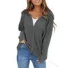 Kvinnors jackor Kvinnor Autumn and Winter Fashion Solid Drawstring Hooded Jacket Casual Cardigan dragkedja för kvinnor