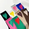 Femmes chaussettes 3 paires coton doux décontracté mignon amour coeur heureux impression mode coréenne femme moyen Tube chaussette pour 2024 printemps