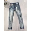paarse jeans designer jeans voor heren Rechte skinny broek jeans baggy denim Europese jean hombre herenbroek broek biker borduurwerk gescheurd voor trend 29-40 J9038