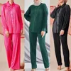 Ethnische Kleidung Eid Mubarek Zweiteilige muslimische Sets Abaya Türkei-Kleid Malaysia-Kaftan-Kaftane Islam-Abayas für Frauen Musulman-Ensembles