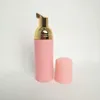 30PS 60 ml Pink Plastic Foam Pump Refillerbar tom kosmetiska flaskor Rengöringsmedel Soap Dispenser Shampoo Bottle With Golden1230K