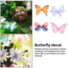 Lagringsflaskor 50st Gradient Färg Organza Tyg Butterfly Applicques 38mm genomskinlig chiffong för Party Decor Doll Embelling