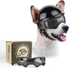 Hundebekleidung ATUBAN Schutzbrille für kleine Hunde mit Helm, 2-teiliger Sonnenbrille und Set, mittelgroß, Outdoor, Autofahren, Spazierengehen