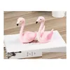 Bolo ferramentas rosa flamingo bolo topper decoração para aniversário de casamento led piscando brilhante noite luz galinha decoração de festa de natal dhrff