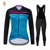 Men's Tracksuits Ladys Cycling Jersey 2023 Team Women Road Bike Winter ClothingBib Pants Ropa Ciclismo Thermal FeceH2421