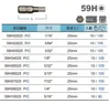 1/16 "-5/16" Magnetisk skruvmejselbit för borr S2-stål 1/4 "Hex Shank Allen Security DIY Handverktyg L25mm British