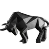 Résine Wall Street Bull Statue Bison Sculpture Décoration Abstraite Animal Figurine Chambre Bureau Maison Étude Décor Ornements Cadeau 240123