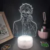Lumières de nuit Mystic Messenger Game Figure 707 Sept Luciel 3D lampes LED RVB Cadeaux de néon pour les amis table de chambre à coucher décor coloré