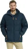 ALPHA CAMP Veste doudoune imperméable pour homme - Manteau d'hiver coupe-vent à manches longues - Veste chaude à capuche - Veste d'hiver rembourrée