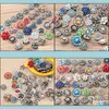 Charm armband grossist 100 st/lot bk lot mix stilar ingefära mode 18mm metall strass diy snaps knapp snap smycken helt ny d otbs1