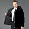 Designer Mink Fur Coat for Mens Haining Whole Middle Aged Fashion 1GSE