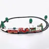 Dekorativa figurer Julklapp Electric Train Toy Family Decoration Tree Track Frame Rail Car Light