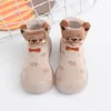 Chaussures de premiers pas pour bébés, semelle en caoutchouc souple, en coton, motif Animal de dessin animé mignon, chaussons antidérapants pour enfants de 1 à 4 ans