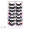 7 Pairs Colorful False Eyelashes D Curl Natural Fluffy Colored Makeup Faux Eyelash Lashes extensions Russian Volumes