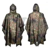 Regenmäntel Outdoor Camping Poncho Militär Atmungsaktive Tarnung Taktische Angeln Radfahren Wandern Jagd Ghillie Anzug Regen Getriebe