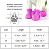 Hundkläder 4st husdjurskor Vattentäta regnstövlar Gel Booties Rubber Mascotas Anti Slip For Small Med Puppy