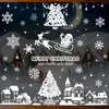 Window Stickers Christmas Decoration Snowflake Tree Elderly Snowman Elk Party Supplies