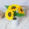 Lampade da tavolo Lampada girasole Ricaricabile Comodino Camera da letto Fiore Umore Luce notturna Vaso di fiori Decorazione scrivania Soggiorno Regali estetici