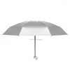 Parapluies Titanium Argent 8 Côtes Poche Mini Parapluie Anti UV Soleil Pluie Coupe-Vent Pliant Portable Pour Femmes Enfants UPF