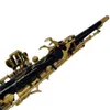 Alta calidad Marca japonesa YSS 82Z Saxofón soprano negro Instrumento musical profesional Saxo recto Si bemol Saxo con estuche de cuero accesorio