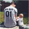 Familie Passende Outfits Kleidung Mode Großer Kleiner Mann T-shirt Papa Und Ich Vater Sohn Papa Baby Junge Kinder Sommer Kleidung Brothers Dro Dh3O2