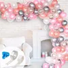 Party Decoration White Chrome Gold 1st Birthday Balloon Garland Arch Kit Latex Balloons Set Wedding Bridal Baby Shower Kids Decor