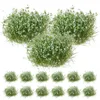 Flores decorativas 25pcs artificial falso grama tufo mini jardim modelo clusters modelos planta ornamento