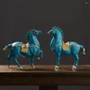 Estatuetas decorativas escultura de cavalo acessórios de decoração para casa decoração de escritório presentes de inauguração sala de estar estátuas para