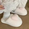 Pantoufles ASIFN femmes coton filles tridimensionnelles amour loisirs chaleur intérieure semelles souples chaussures en peluche confortables étudiant