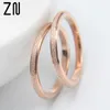 Cluster Rings ZN Classic Matte Rose Gold Color Style Tail Ring Thin Wedding Band For Women Titanium Steel Fashion Finger Jewelry