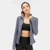 Align Lu Lu Definisci Cappotto sportivo da donna Yoga Giacche da jogging sottili Abbigliamento Vita alta Palestra Abbigliamento sportivo Giacca a maniche lunghe Abbigliamento da allenamento St 70