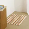 Carpets Striped Fluffy Floor Mat Absorbent Quick Dry Non-slip Bathroom Entrance Doormat Tufting Small Rugs For Bedroom Foot Pad