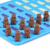 Ferramentas de cozimento SILIKOLOVE Mini Gummy Bear Candy Mold Silicone Moldes de chocolate com conta-gotas antiaderente de qualidade alimentar confeitaria