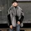 Höst- och vintermanens avslappnad designer päls gräsrock mode förtjockad varm mink trend kcc8