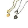 Naszyjnik TIFF Designer Luksusowy oryginalny jakość mody kobiety Wisianki Naszyjniki 925 Srebrne platowane 18 -karatowe złoto litera ze stali nierdzewnej na prezent biżuterii