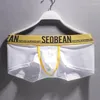 Underpants 2pcs/lot SEOBEAN Men's Underwear Boxers Thin Mesh Trendy Personality Low-rise Sexy Youth Shorts