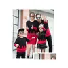 Family Matching Outfits Arrival Black Red Sweater Comfortable Drop Delivery Baby Kids Maternity Clothing Dhwpz