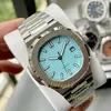 럭셔리 남자의 디자이너 시계 자동 기계식 시계 40 mm 스테인레스 스틸 글로우 싱크 방수 여성의 패션 다이아몬드 시계 이모티콘 클래식 시계 5711