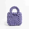 Shoulder Bags Casual andmade Coarse Coon Crocet Tote Bag Luxury Knied Winter Lady andbags Small Cute Rope Woven Clu PursesH2421