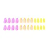 Faux ongles double couleur rose jaune faux épaisseur modérée confortable à porter pour les ongles professionnels