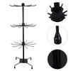 Hooks Handbag Hat Hanger Rack Display Standing Standing Clothing Smycken Huvudbonader Iron 3-Tier Metal Hangers