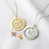 Custom Pet Portrait Necklace Dog Memorial Pendant Custom Name Po Necklaces For Women Pet Lover Cat Gold Pets Jewelry Gift 240119