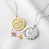 Collana personalizzata con ritratto di animale domestico Ciondolo commemorativo per cani Nome personalizzato Po Collane per donne Amante degli animali Gatto Oro Animali domestici Gioielli Regalo 240119