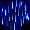 8 Tube Guirlande Lumineuse De Noël Led Guirlandes Météores Pluie Pluie Lumière Décoration Extérieure Rue Guirlande Halloween Lampe De Fête Y2231S