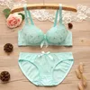 Soutien-gorge Ensembles Teengae Sous-vêtements pour filles Tops Lingerie Adolescente Teen Sans fil Coupe fine Ensemble de soutien-gorge d'entraînement