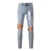 jeans violets jeans de créateur pour hommes pantalons skinny droits jeans baggy denim jean européen hombre pantalons pour hommes pantalons biker broderie déchiré pour la tendance 29-40 J9010