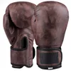 Rétro couleur adulte enfants femmes/hommes gants De Boxe en cuir Pu MMA Muay Thai Boxe De Luva mitaines Sanda équipement De gymnastique 6 8 10 12OZ Boks 240119