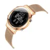 Edelstahl Digitaluhr Frauen Sportuhren Elektronische Led Damen Armbanduhr Für Frauen Uhr Weibliche Armbanduhr Wasserdicht V287A