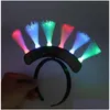 لوازم الحفلات الأخرى لحفلات الألياف الوامضة الألياف الضوئية LED HEAD BOPPERS BIDDAY RAVE Party Atmosphere Supplies Supplies DHFK1