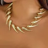 Chokers Huanzhi Patchwork Water Drop Thorn Pendant Necklace For Women Girls Appordred Choker Glossy Eloy Personality Hip-Hop Jewelry YQ240201